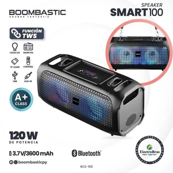 CAJA SONIDO - SMART 100 120W - BLUETOOTH BOOMBASTIC2