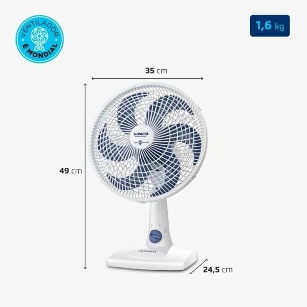 VENTILADOR MESA 30CM - WHITE SUPER POWER 30-2