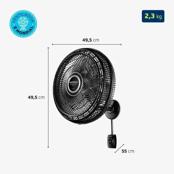VENTILADOR PARED 40CM - 8 ALETAS SUPER TURBO PARED 40-4