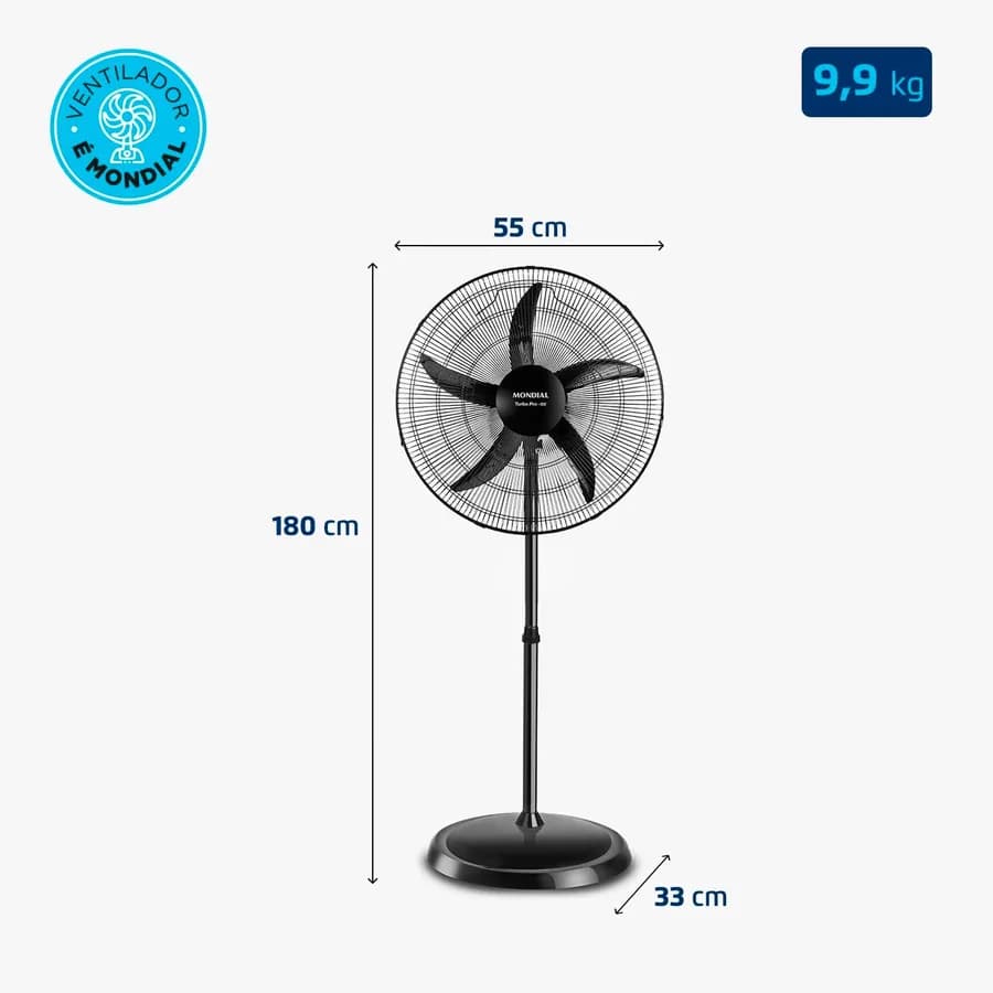 VENTILADOR DE COLUNA - 55CM TURBO PRO LINEA PROFESIONAL4
