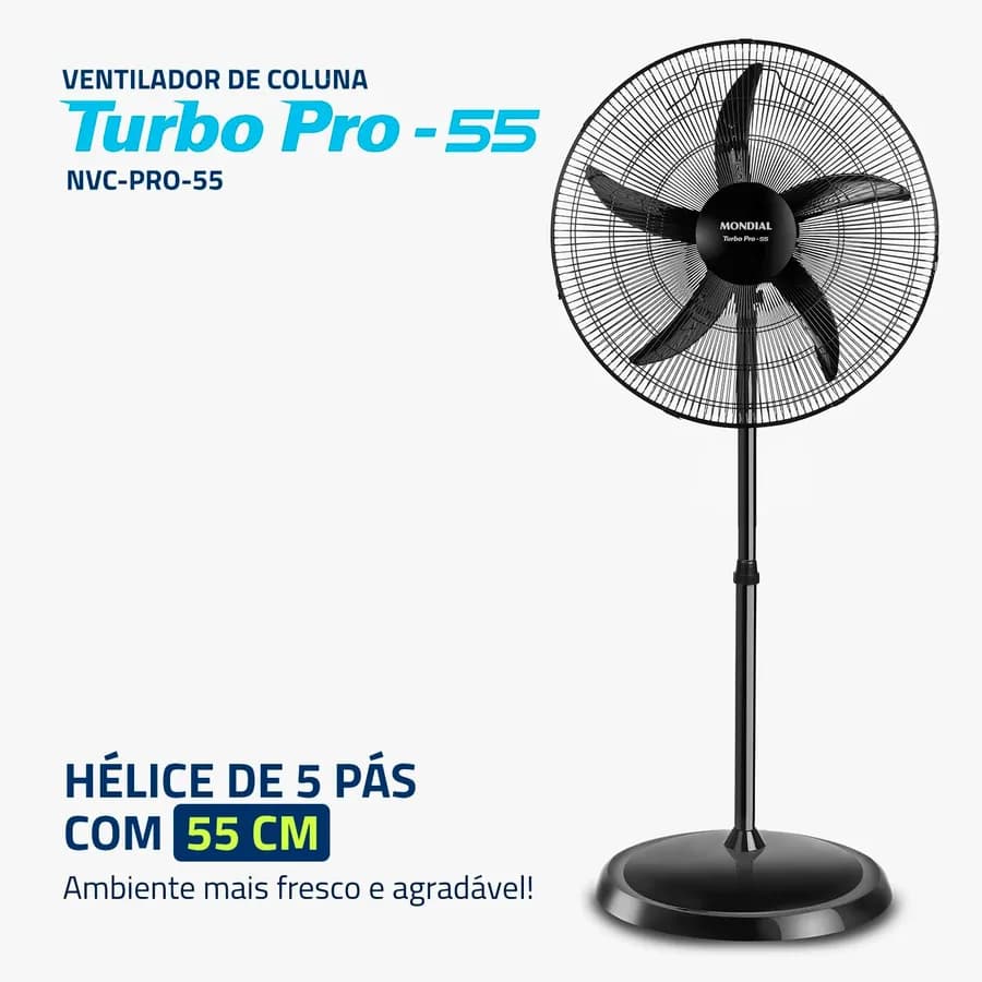 VENTILADOR DE COLUNA - 55CM TURBO PRO LINEA PROFESIONAL2