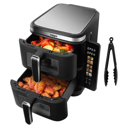 FREIDORA DIGITAL NAPPO SIN ACEITE DOBLE VERTICAL DUAL PRO 11L NEF-251 6