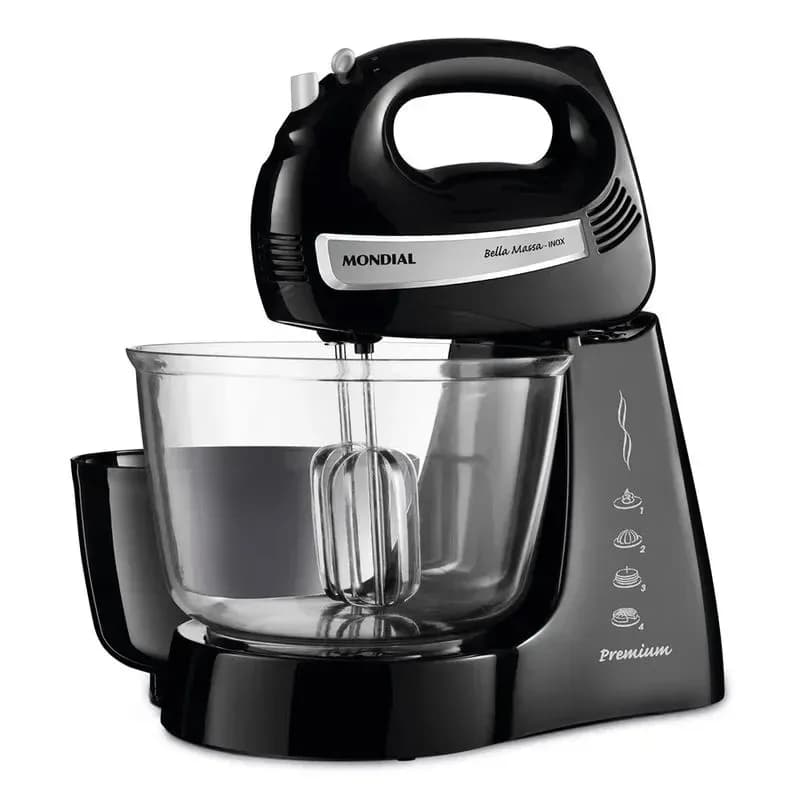 BATIDORA BELLA MASA INOX 500W 4 VELOCIDADES 2 BOLS