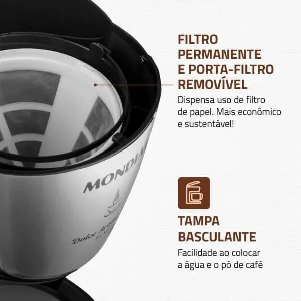 CAFETERA DOLCE AROME 15 - INOX 15 CAFECITOS3