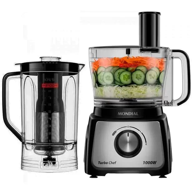 MULTIPROCESADOR 9 EN 1 TURBO CHEF - 1000W MPN-01-BF 2
