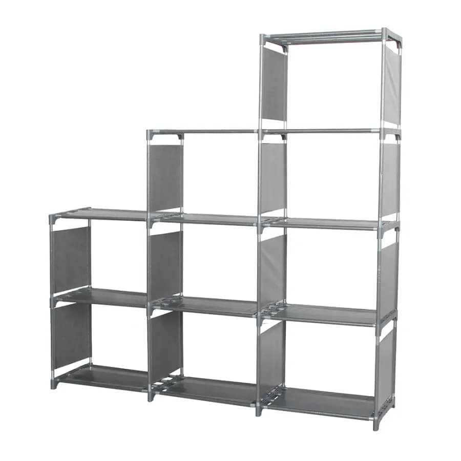 BIBLIOTECA DECOTEAM 9 CUBOS GRIS OSCURO DME-042 3