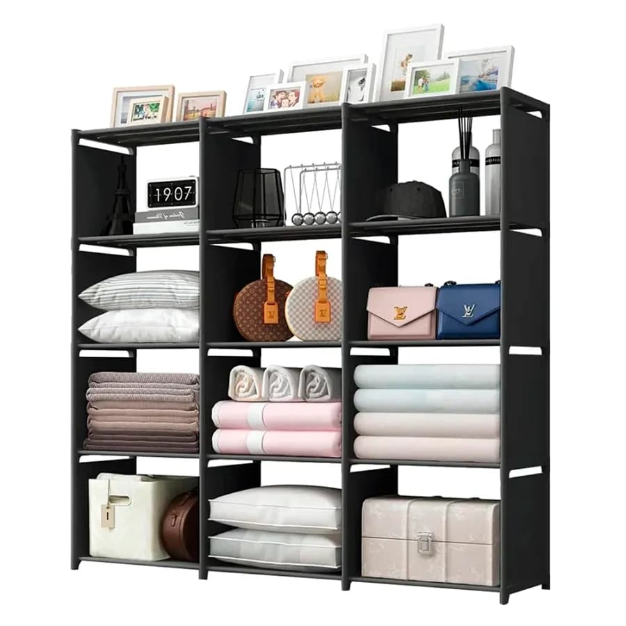 BIBLIOTECA DECOTEAM 12 CUBOS NEGRA DME-041 1