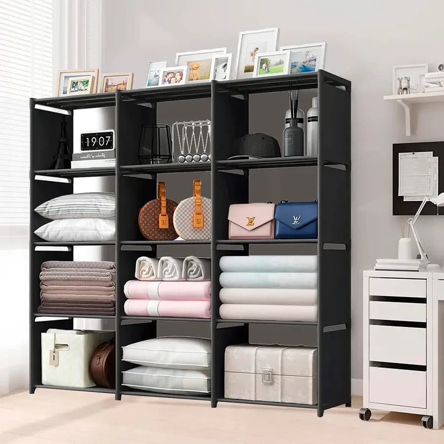 BIBLIOTECA DECOTEAM 12 CUBOS NEGRA DME-041 3