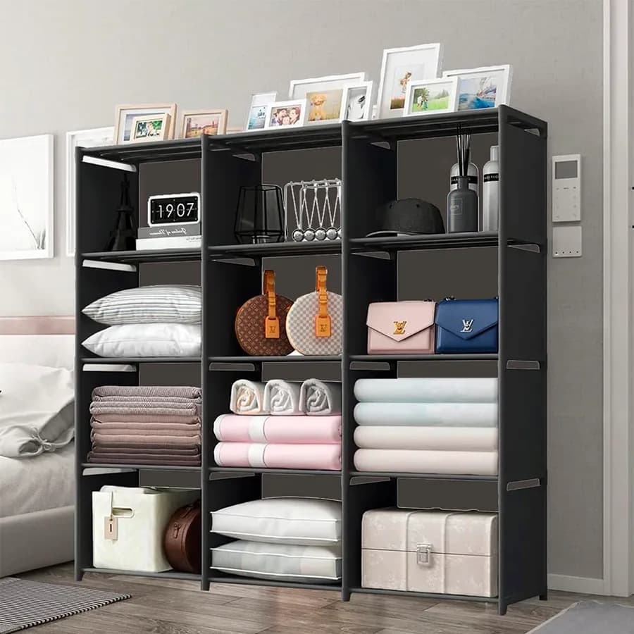 BIBLIOTECA DECOTEAM 12 CUBOS NEGRA DME-041 4