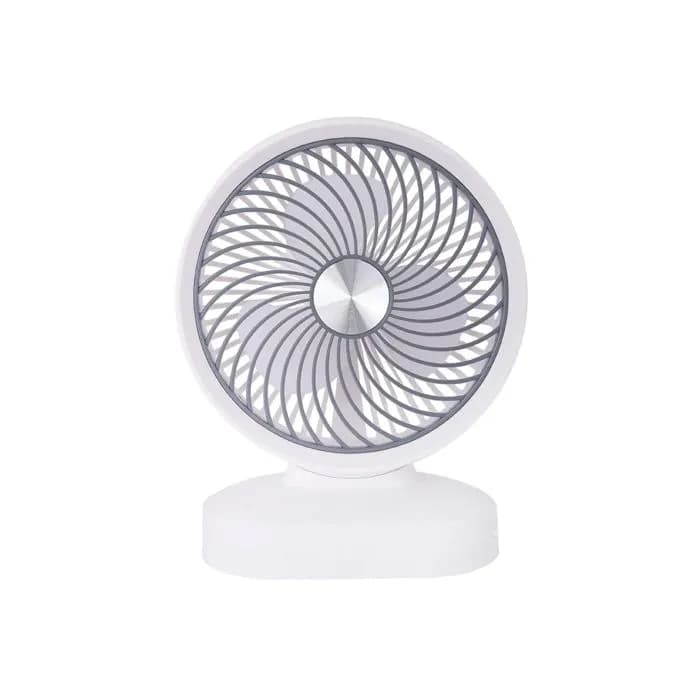 VENTILADOR DE MESA PORTÁTIL A BATERÍA RECARG. BLANCO. 10" 1