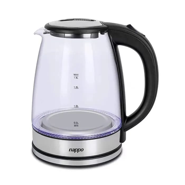 JARRA ELÉCTRICA NAPPO DE VIDRIO 1.8L CON LUZ LED NEJ-345 1