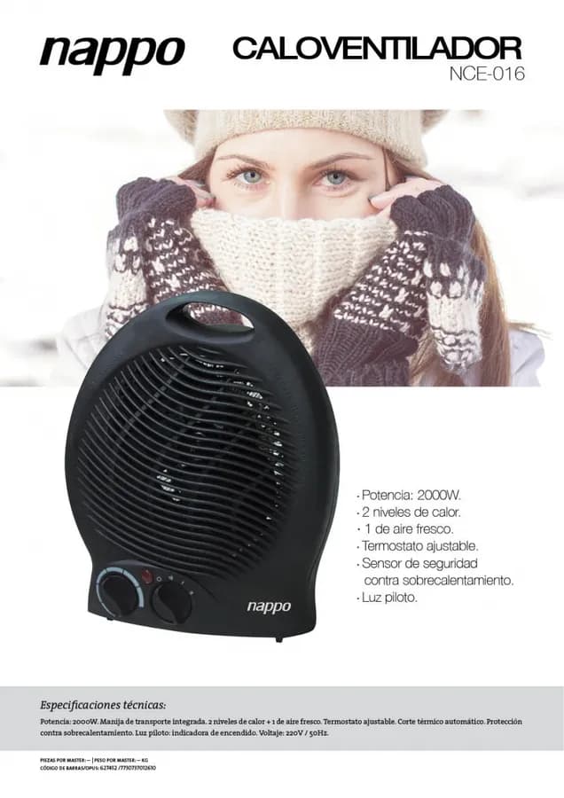 CALOVENTILADOR NAPPO NCE-016 2000W 2