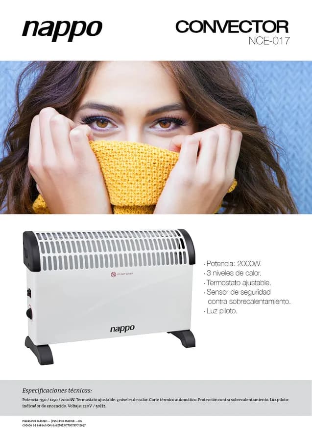 CALEFACTOR NAPPO CONVECTOR NCE-017 2