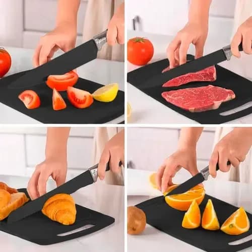 SET DE UTENSILIOS 19PCS REDONDO CROIX SILICONA+MADERA NEGRO 5