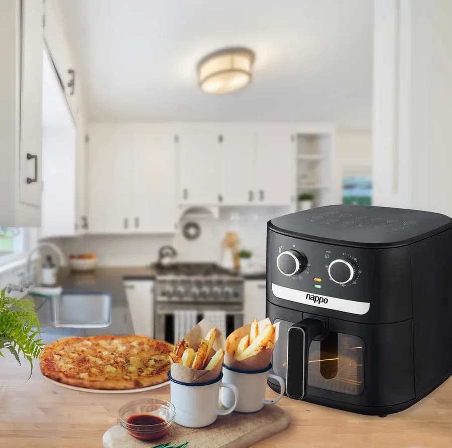 FREIDORA NAPPO SIN ACEITE MECANICA MASTER 7L NEF-245 NEGRA 6