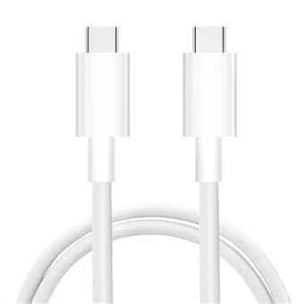Cable-USB-C-USB-C-Carga-rapida-Sincro-de-Silicona-Blanco
