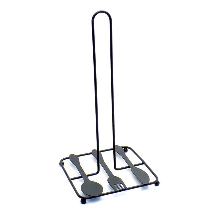 PORTAROLLO METAL VERTICAL H03X15X15CM METAL