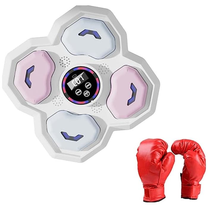 MAQUINA DE BOXEO PARA PARED NIÑOS BLANCO/ROSA