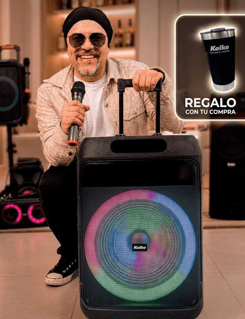 PARLANTE INALÁMBRICO DE 15'' FIESTA FX15 KPB-731 - DE REGALO: VASO TÉRMICO KOLKE 1