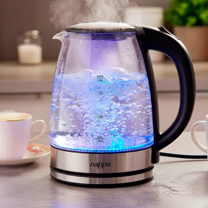 JARRA ELÉCTRICA NAPPO DE VIDRIO 1.8L CON LUZ LED NEJ-345 3