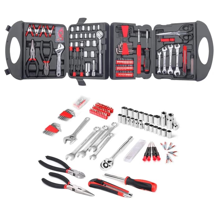 COMBO TALLER NAPPO: KIT TALADRO DE IMPACTO 16 PCS NHK-217 + KIT HERRAMIENTAS MANUALES NHK-052 5