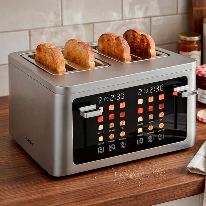 TOSTADORA TOUCH DIGITAL MULTIFUNCIÓN CUÁDRUPLE NAPPO NET-354 6