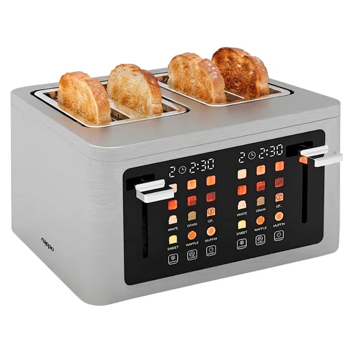 TOSTADORA TOUCH DIGITAL MULTIFUNCIÓN CUÁDRUPLE NAPPO NET-354 1