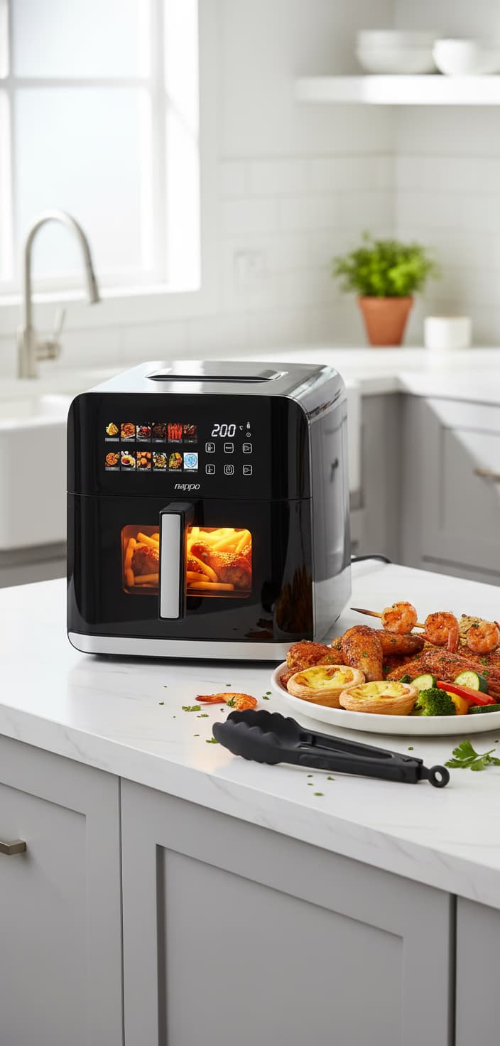 FREIDORA SIN ACEITE DIGITAL NAPPO HEALTHY PRO 8L NEF-347 4