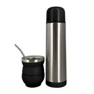 SET MATE C/BOMBILLA Y TERMO 500ML NEGRO SELECTA