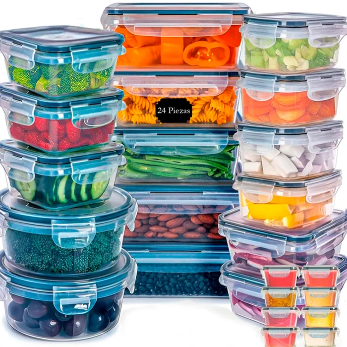 Juego de Recipientes CROiX Herméticos Apilables con Tapa x24 Unidades - Imagen 5