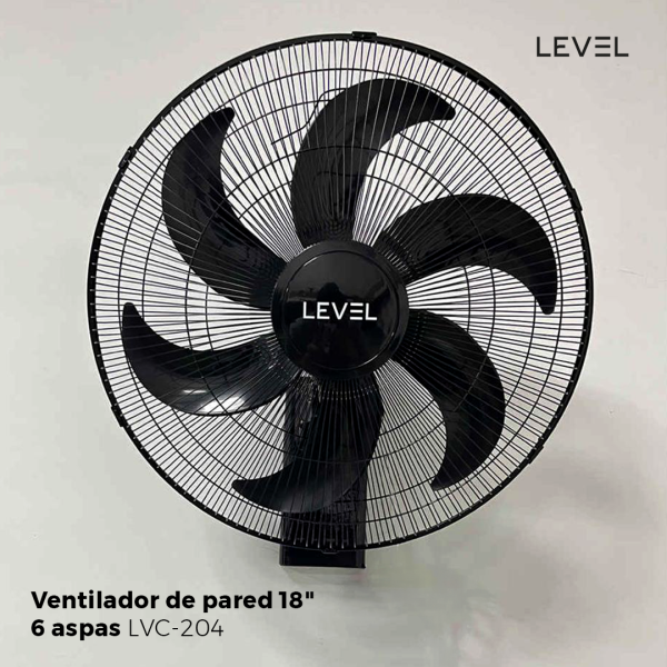 VENTILADOR DE PARED 18 6 ASPAS 3 VELOCIDADES LEVEL - Imagen 2