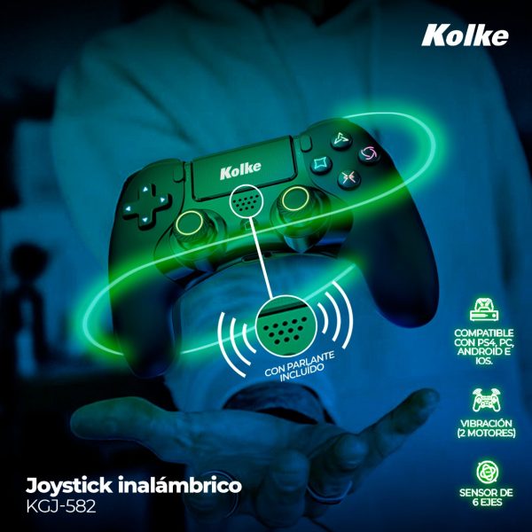 JOYSTICK INALAMBRICO C/VIBRACION PARA PS4 KGJ-582 - Imagen 3