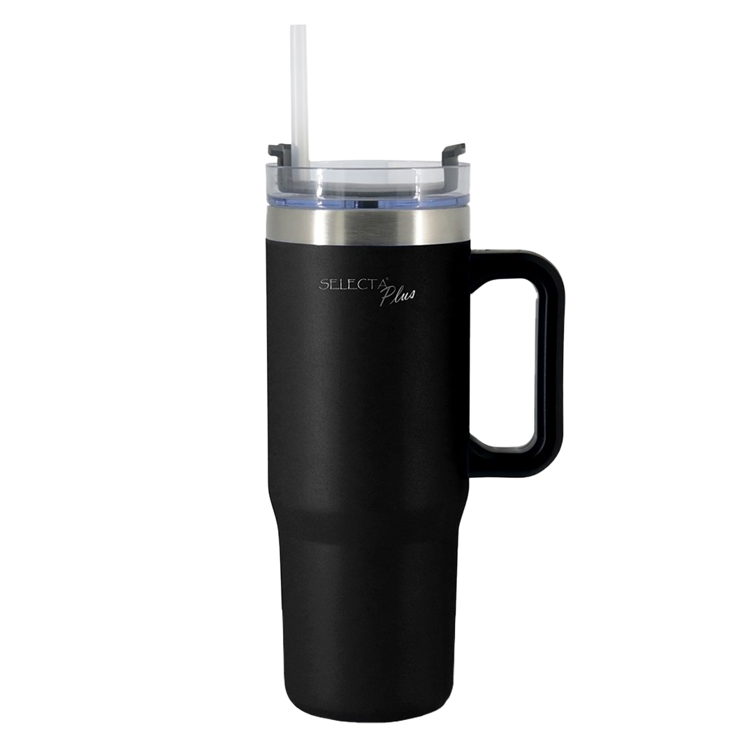 MUG TRAVEL TERMICO 900ML ACERO INOX NEGRO SELECTA