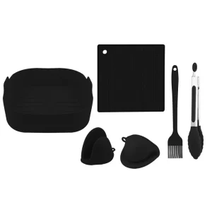 SET DE UTENSILIOS 6 PCS CUADRADO CROIX NEGRO