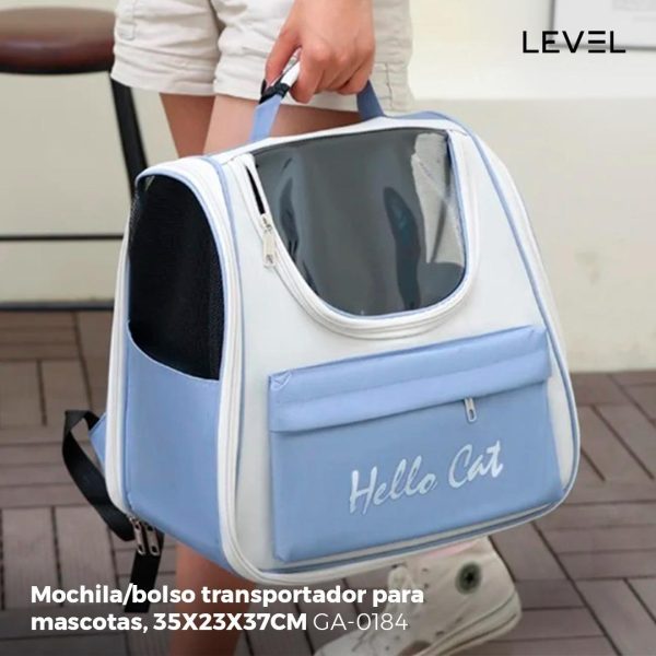 MOCHILA/BOLSO TRANSPORTADORA P/MASCOTAS, 35x23x37CM, TELA OXFORD, COLOR MEZCLADOS