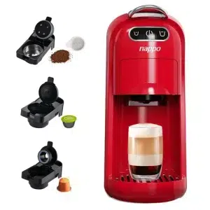 CAFETERA 3 EN 1 MULTICÁPSULAS NAPPO ROJA NEC-215