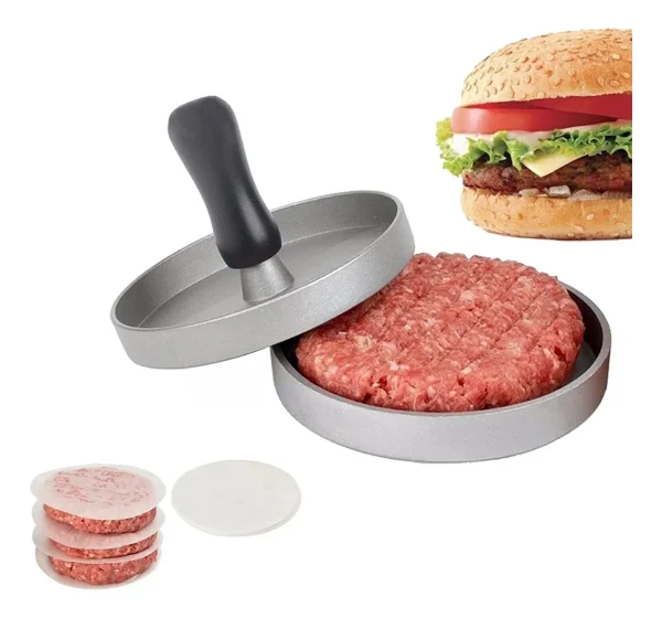 PRENSA PARA HAMBURGUESAS D12CM ALUMINIO - Imagen 3