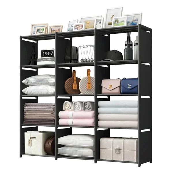 BIBLIOTECA DECOTEAM 12 CUBOS NEGRA DME-041