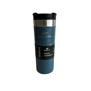 TRAVEL MUG 500ML DOBLE PARED AZUL PETROLEO