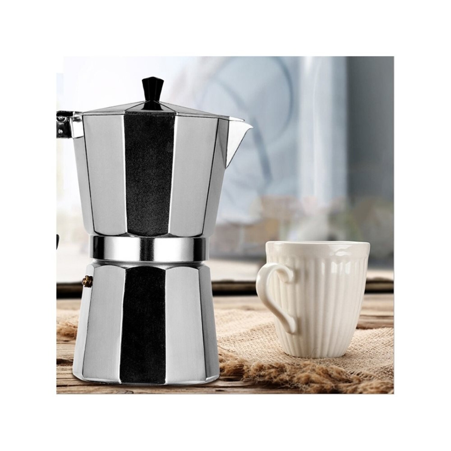 CAFETERA ITALIANA ALUMINIO 450ML 9T PLATA VARENNA - Imagen 3