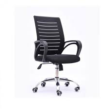 SILLA DE OFICINA MESH GIRATORIA BASE CROMADA LEVEL