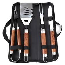SET DE UTENSILIOS PARA PARRILLA DE 9 PIEZAS DE 40 CM C/U