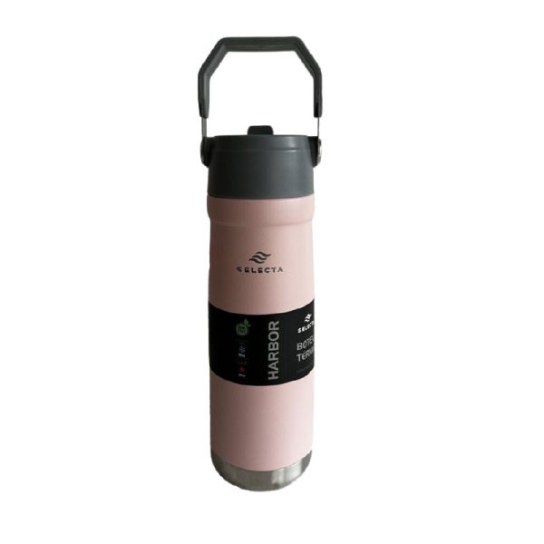 BOTELLA TERMICA 650ML DOBLE PARED ROSA