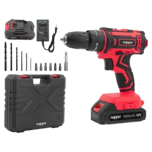 KIT TALADRO INALAMBRICO DE IMPACTO NAPPO 16 PCS NHK-217