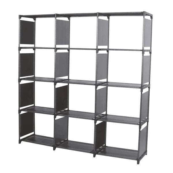 BIBLIOTECA DECOTEAM 12 CUBOS NEGRA DME-041 - Imagen 2