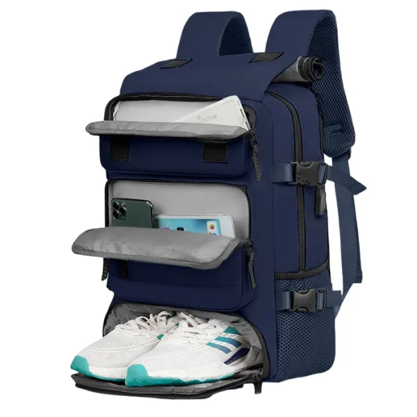 MOCHILA DE VIAJES HIKES KVM-720 AZUL - Imagen 2