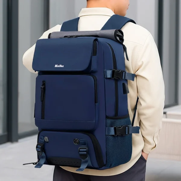 MOCHILA DE VIAJES HIKES KVM-720 AZUL - Imagen 12