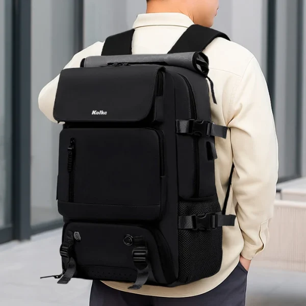 MOCHILA DE VIAJES HIKES KVM-720 NEGRA - Imagen 13