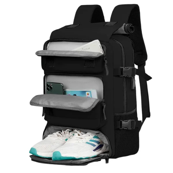 MOCHILA DE VIAJES HIKES KVM-720 NEGRA - Imagen 3