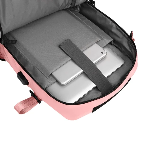 MOCHILA DE VIAJES HIKES KVM-720 ROSA - Imagen 11